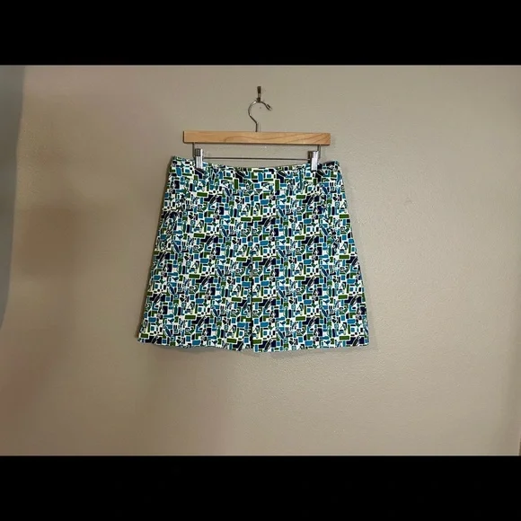 Liz Golf Midcentury Palm Sprigs Print Claiborne Skort/Skirt Size 12 - Picture 7 of 10